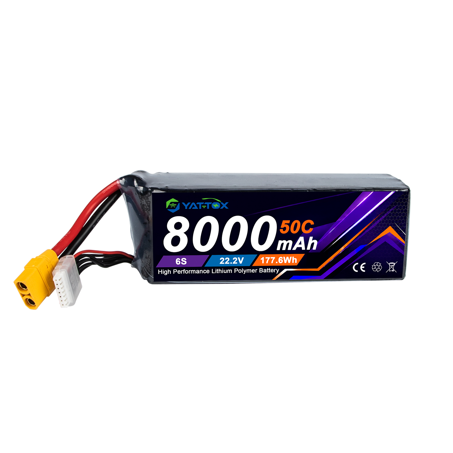 Rc Helicopter Large - Batería LiPo Yattox 6S 8000mAh 50C