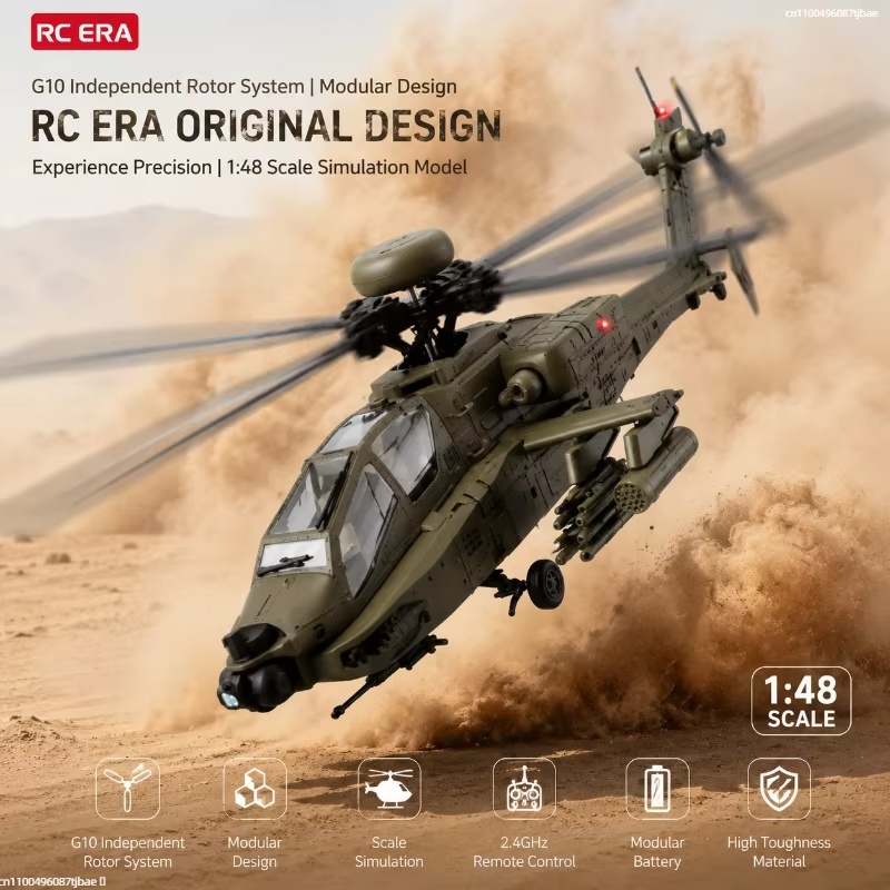 Rc Helicopter Single Rotor - En Stock, Helicóptero RC Era AH-64D