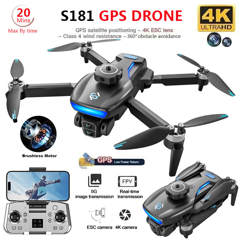 Rc Helicopter Case - Dron S181 GPS 4K profesional HD