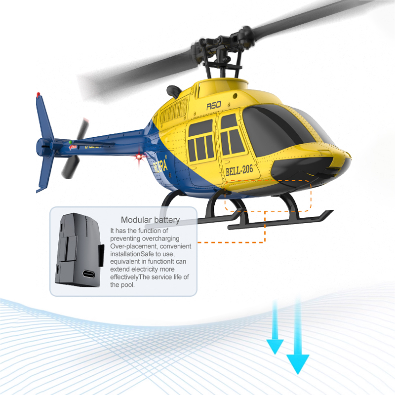 Helicóptero A60 RC 2,4G girosc - Rc Helicopter Gyro reseña y precio