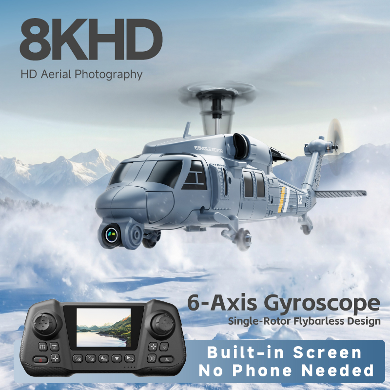 Helicóptero de Combate Militar - Rc Helicopter Single Rotor reseña y precio