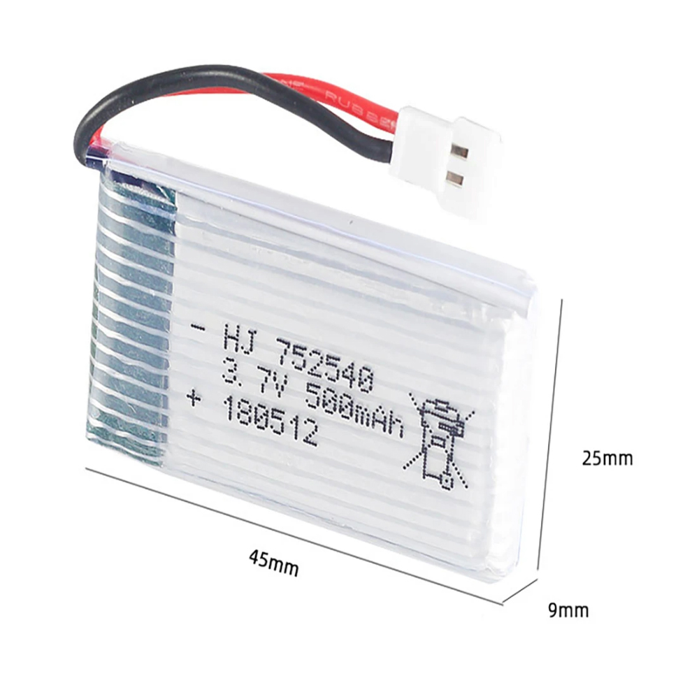 Batería H31 3.7V 500mAh 752540 - Rc Helicopter Coaxial reseña y precio